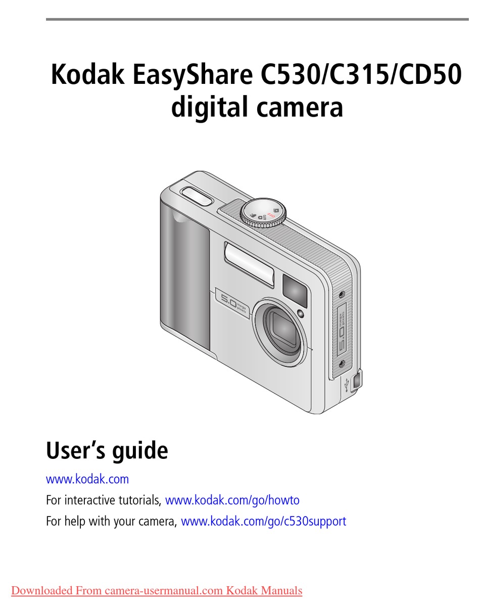 KODAK EASYSHARE C530 USER MANUAL Pdf Download | ManualsLib