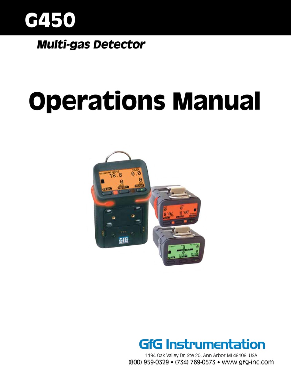 GFG INSTRUMENTATION G450 OPERATION MANUAL Pdf Download | ManualsLib