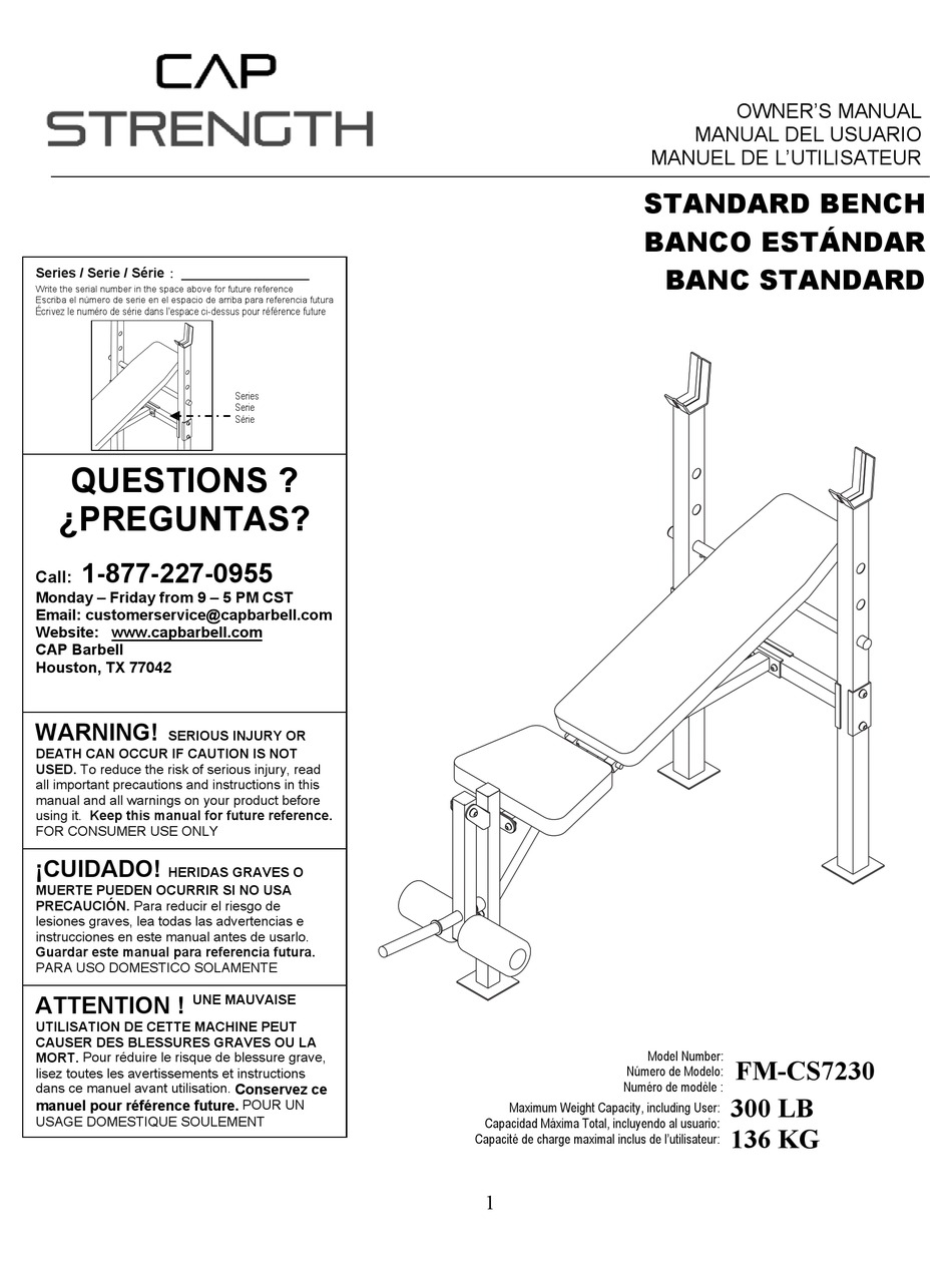 CAP STRENGTH FM-CS7230 OWNER'S MANUAL Pdf Download | ManualsLib