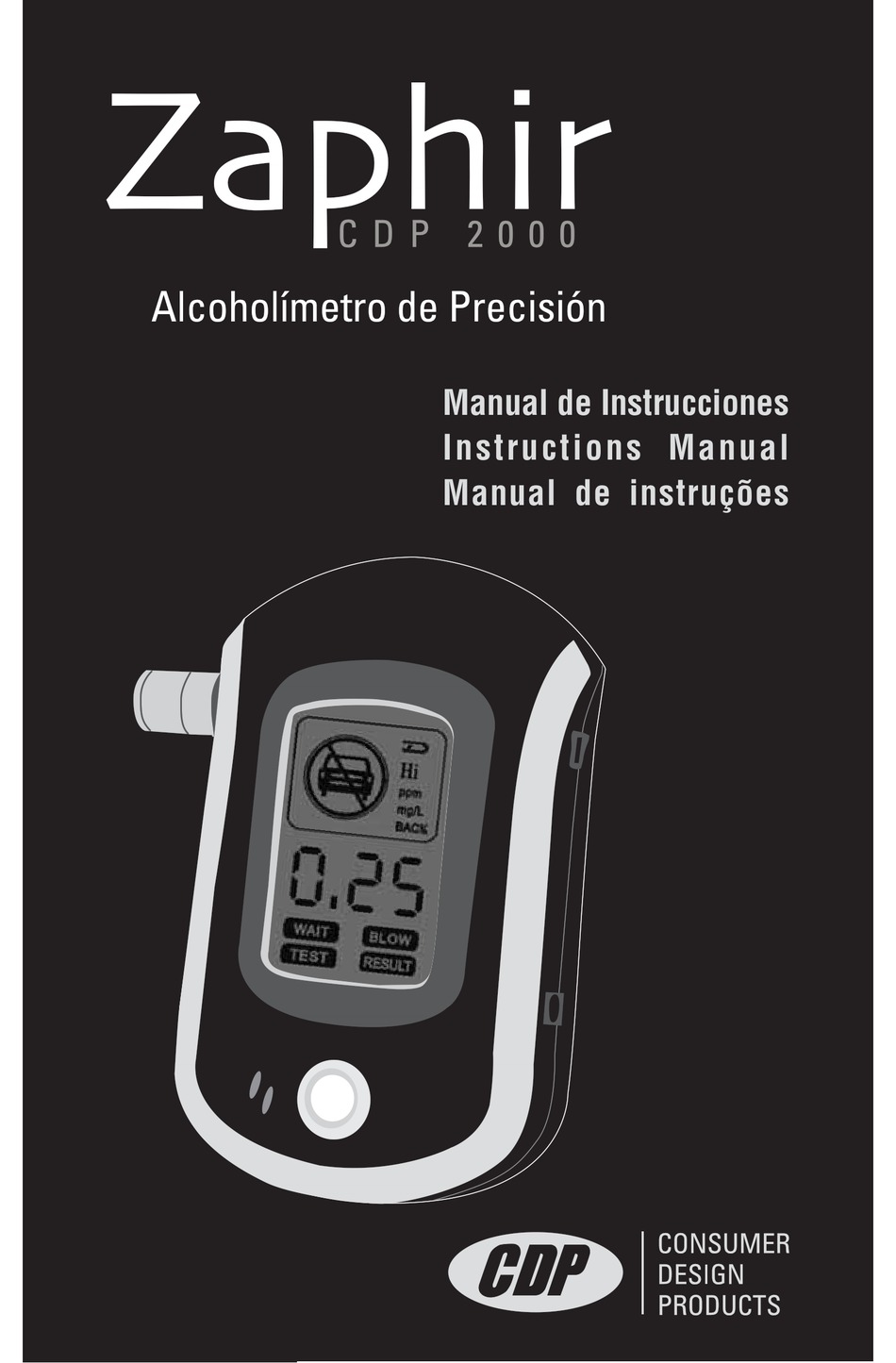 Alcoholímetro CDP 7000 Fast Screening - C.D. Products S.A. - CDP