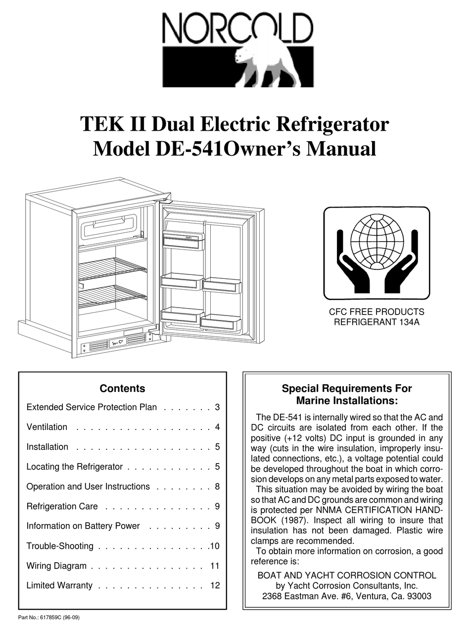 norcold de 251e dimensions