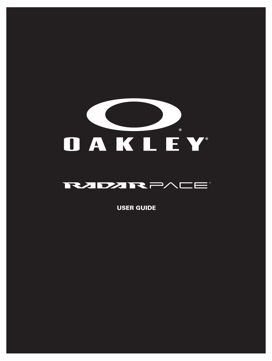 oakley radar pace manual
