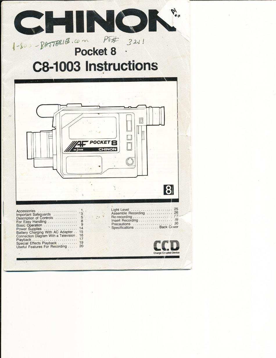 CHINON C81003 INSTRUCTIONS MANUAL Pdf Download ManualsLib