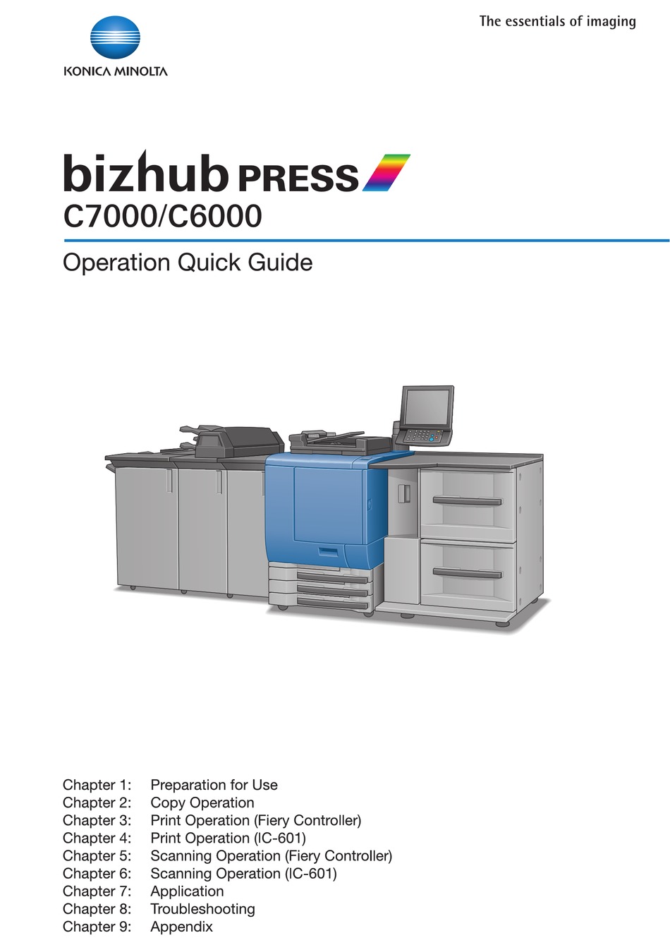 Konica Minolta Bizhub Press C Operation Quick Manual Pdf Download