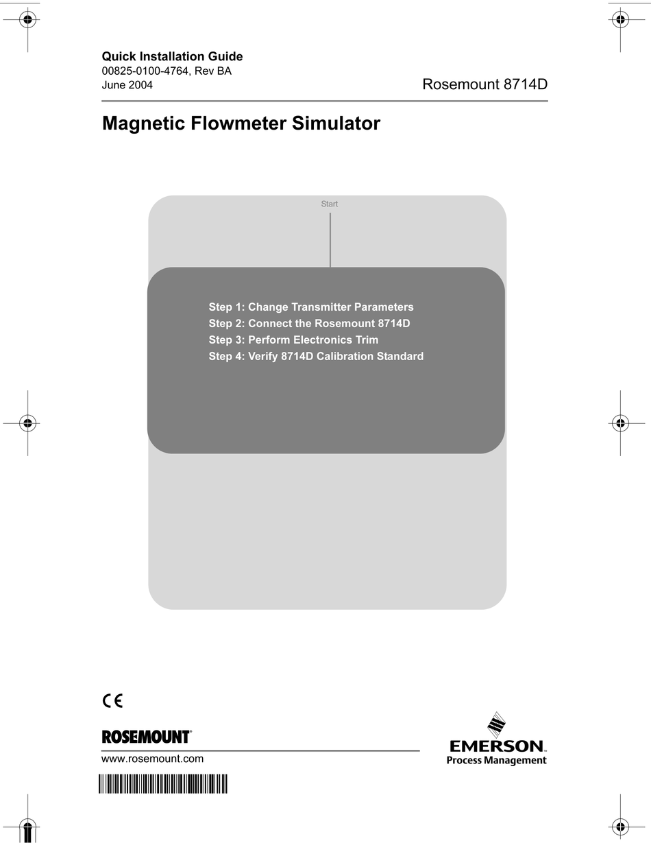 ROSEMOUNT 8714D QUICK INSTALLATION MANUAL Pdf Download ManualsLib