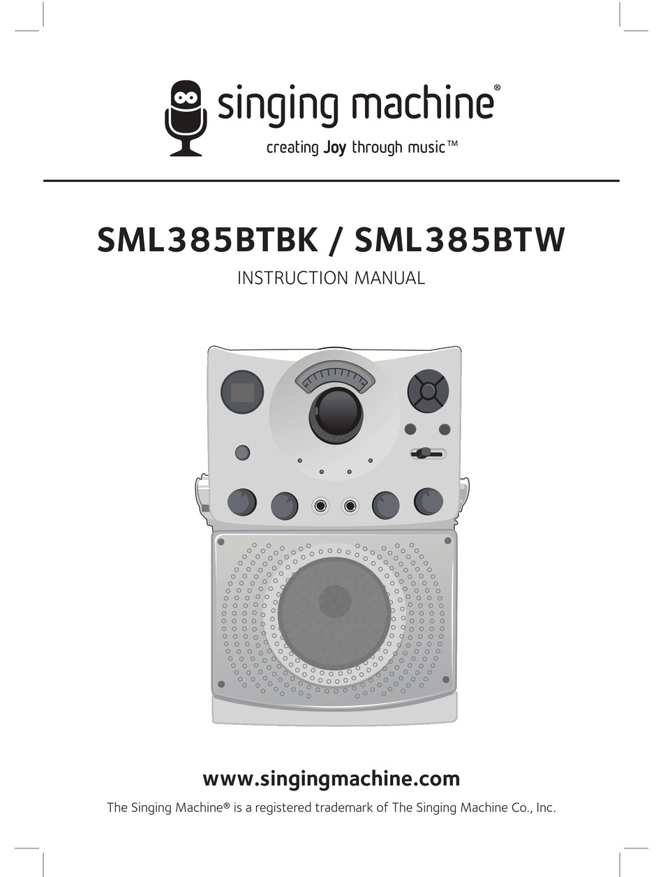 THE SINGING MACHINE SML385BTBK?SML385BTW INSTRUCTION MANUAL Pdf