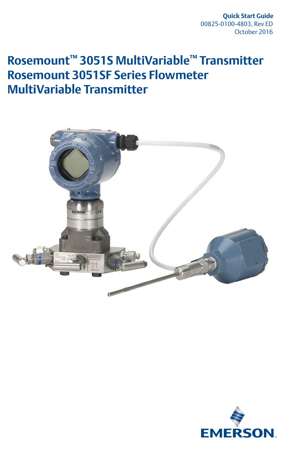 EMERSON ROSEMOUNT 3051S SERIES QUICK START MANUAL Pdf Download ManualsLib