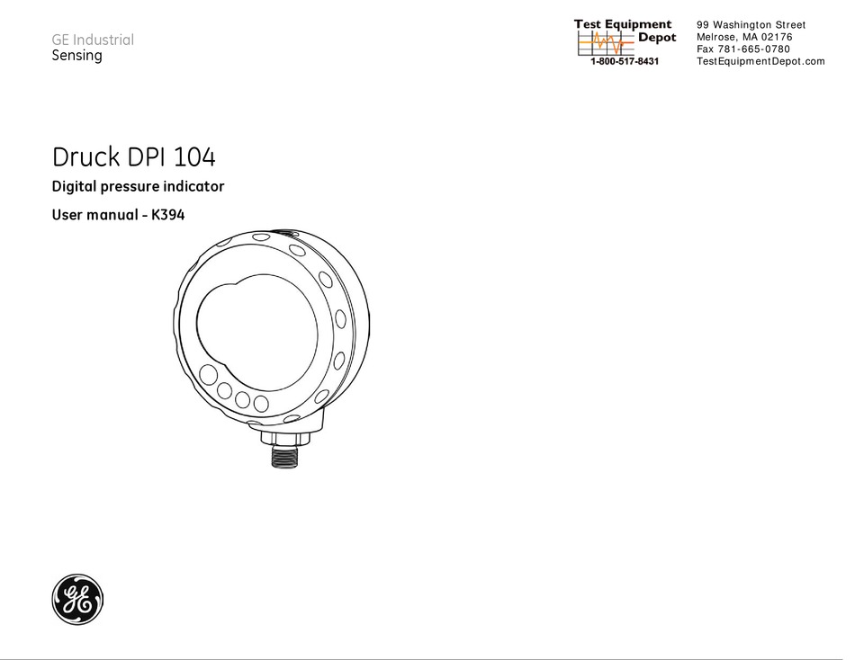 Ge Druck Dpi 104 User Manual Pdf Download Manualslib