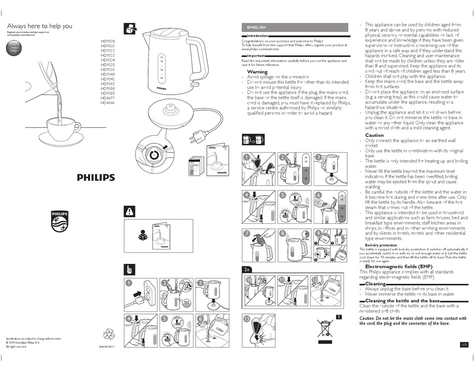 PHILIPS HD9320 MANUAL Pdf Download ManualsLib