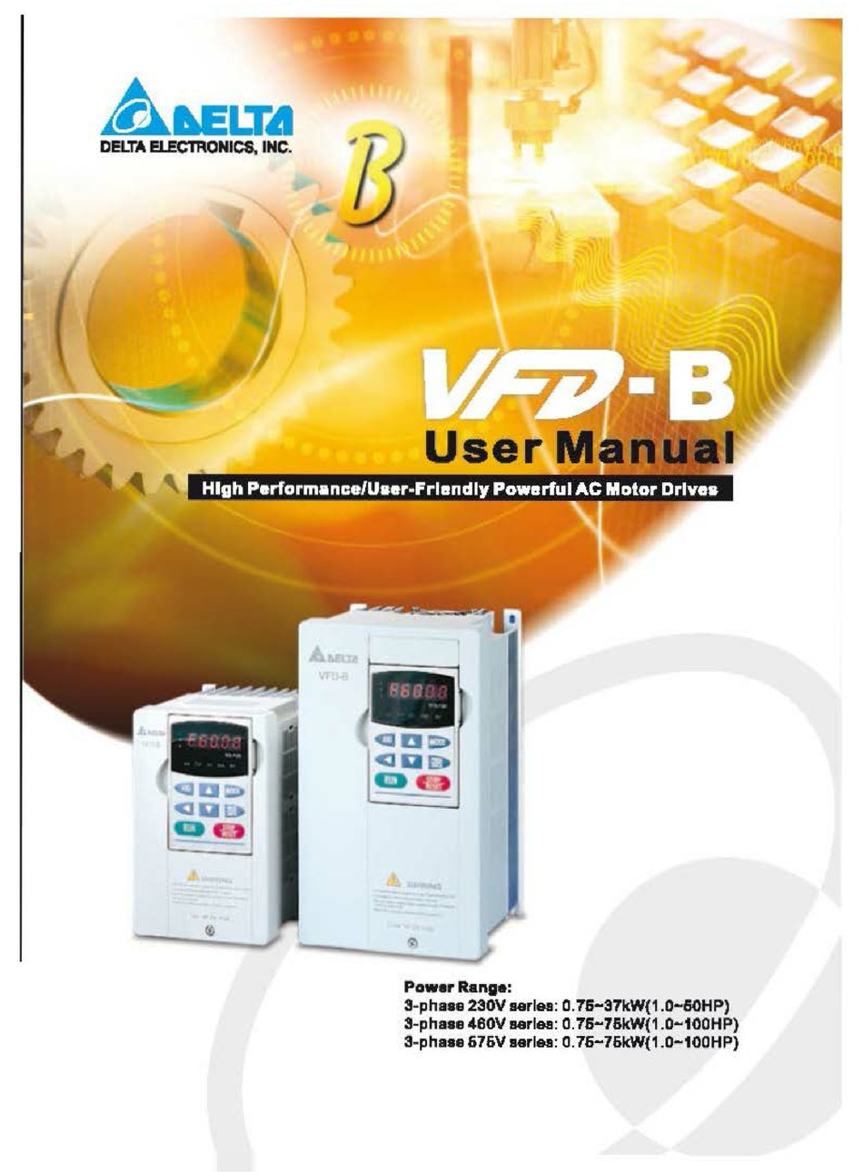Delta inverter vfd b user manual