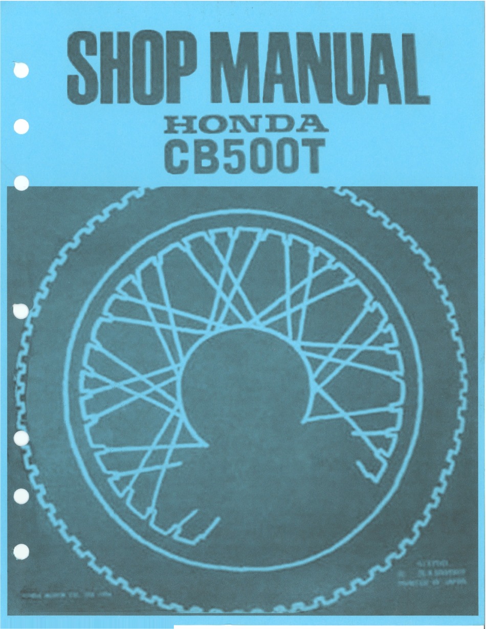 HONDA CB500T MANUAL Pdf Download | ManualsLib