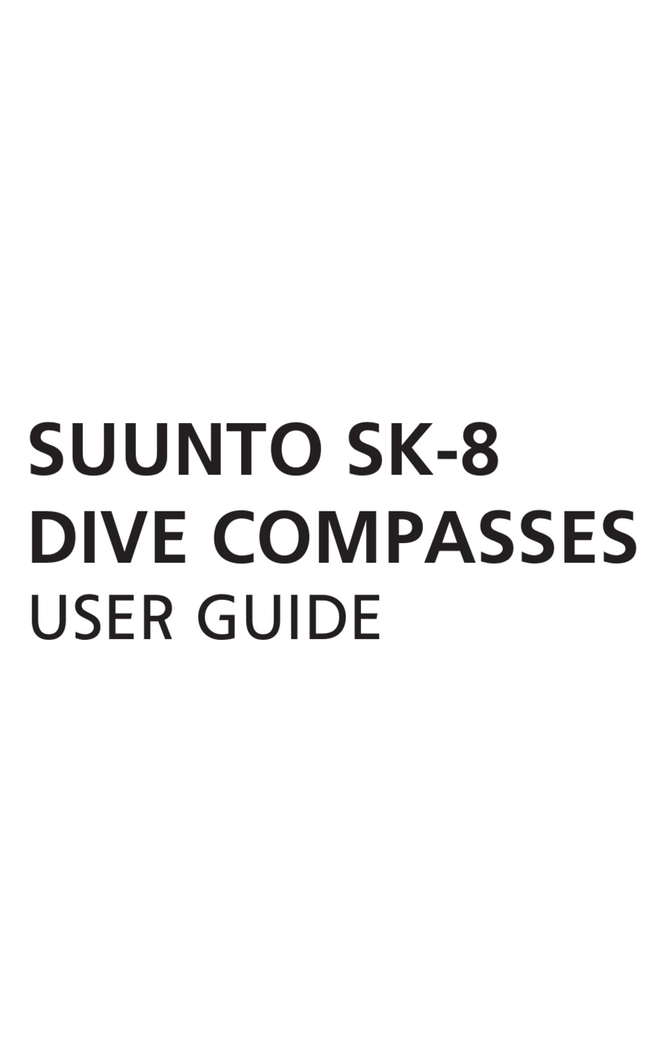 Suunto Sk 8 User Manual Pdf Download Manualslib