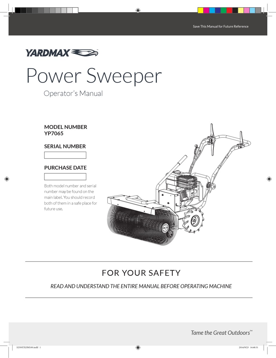 YARDMAX YP7065 OPERATOR