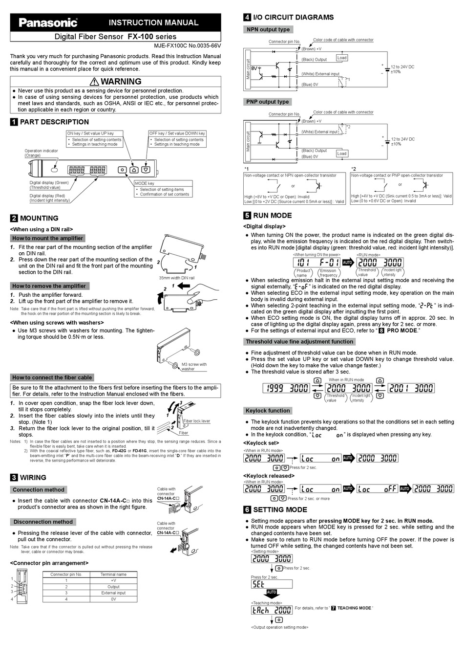 Panasonic Fx 100 Series Instruction Manual Pdf Download Manualslib Panasonic Fx 100 Series Instruction Manual Pdf Download Manualslib