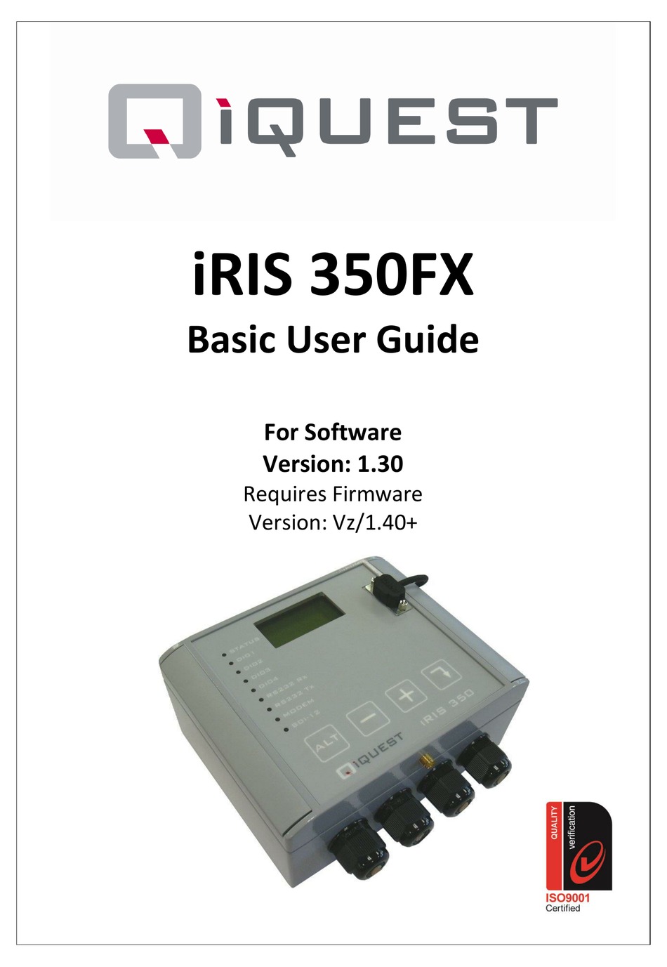 IQUEST IRIS 350FX BASIC USER'S MANUAL Pdf Download