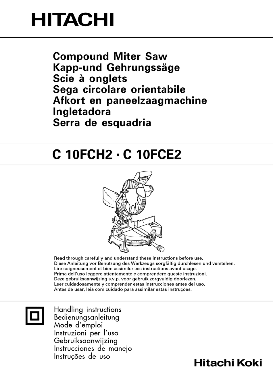 HITACHI KOKI C10FCH2 HANDLING INSTRUCTIONS MANUAL Pdf Download ManualsLib
