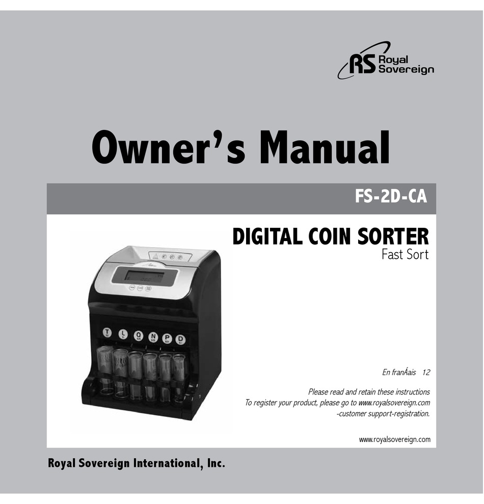 ROYAL SOVEREIGN INTERNATIONAL FS2DCA OWNER'S MANUAL Pdf Download