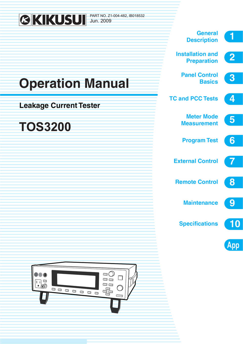 KIKUSUI TOS3200 OPERATION MANUAL Pdf Download ManualsLib