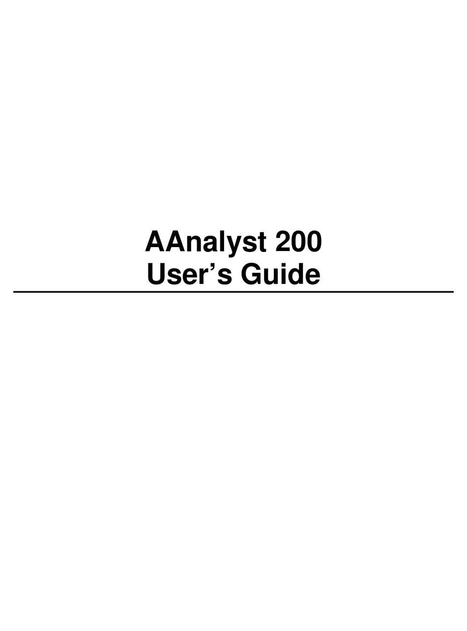 Perkin Elmer Aanalyst 400 Manual Pdf