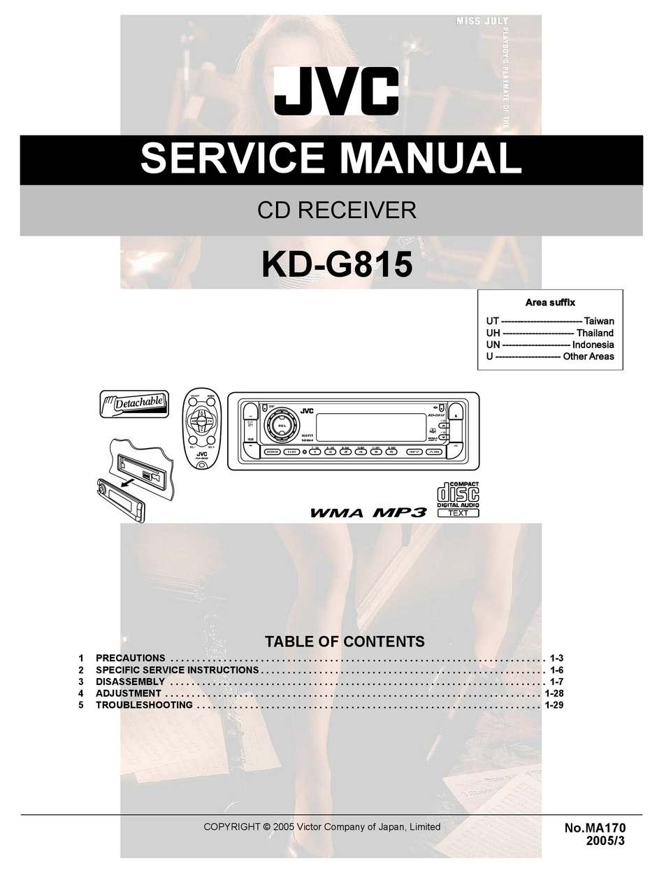 JVC KD-G815 SERVICE MANUAL Pdf Download | ManualsLib