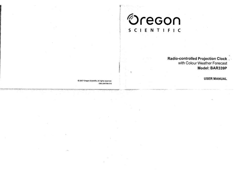 Oregon Scientific Bar P User Manual Pdf Download Manualslib