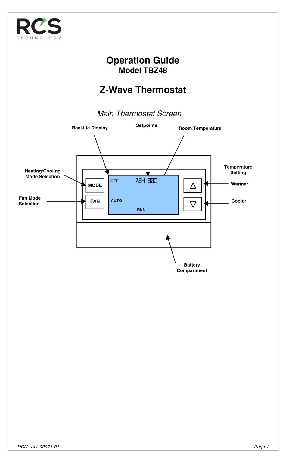 RCS TBZ48 OPERATION MANUAL Pdf Download ManualsLib