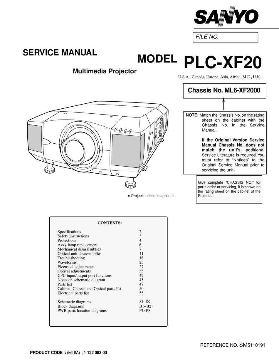 sanyo plc xf20