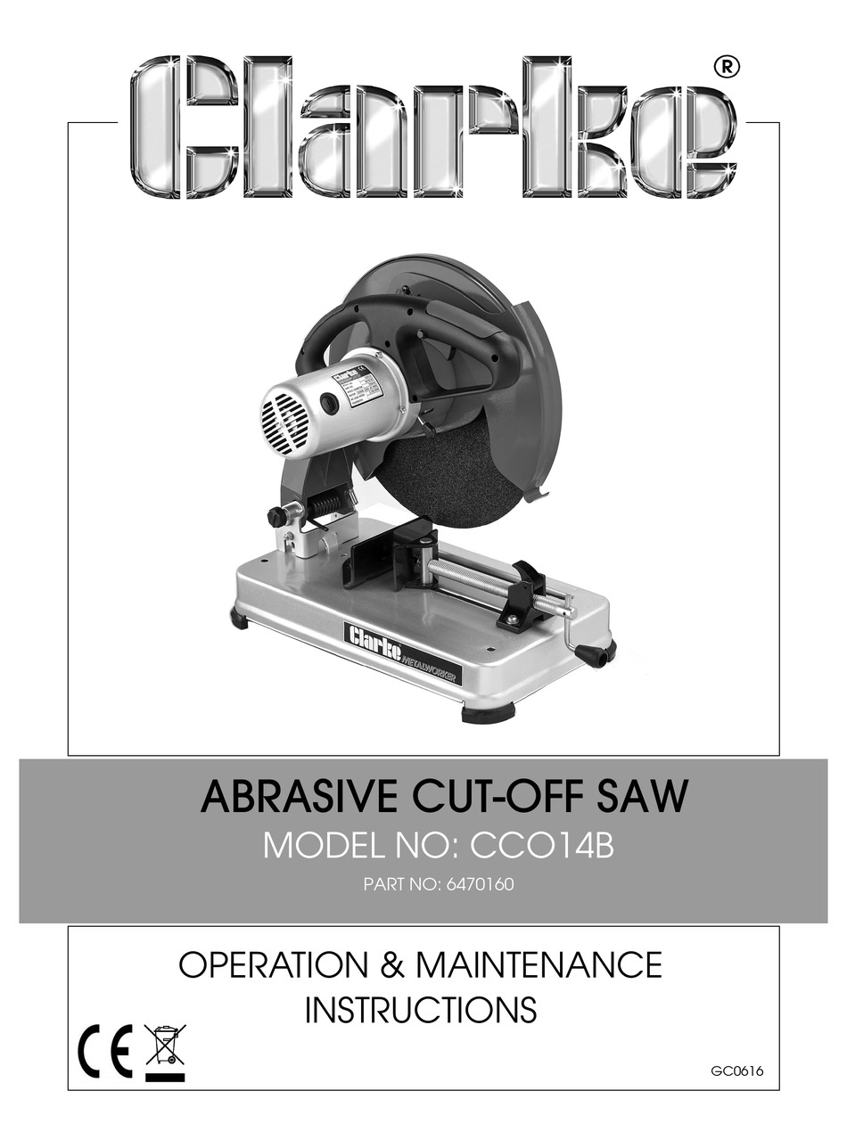 CLARKE CCO14B OPERATION & MAINTENANCE INSTRUCTIONS MANUAL Pdf Download ...