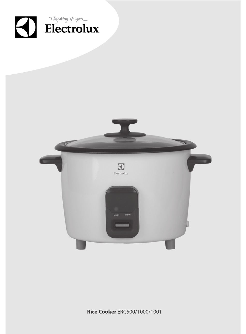 electrolux rice cooker manual