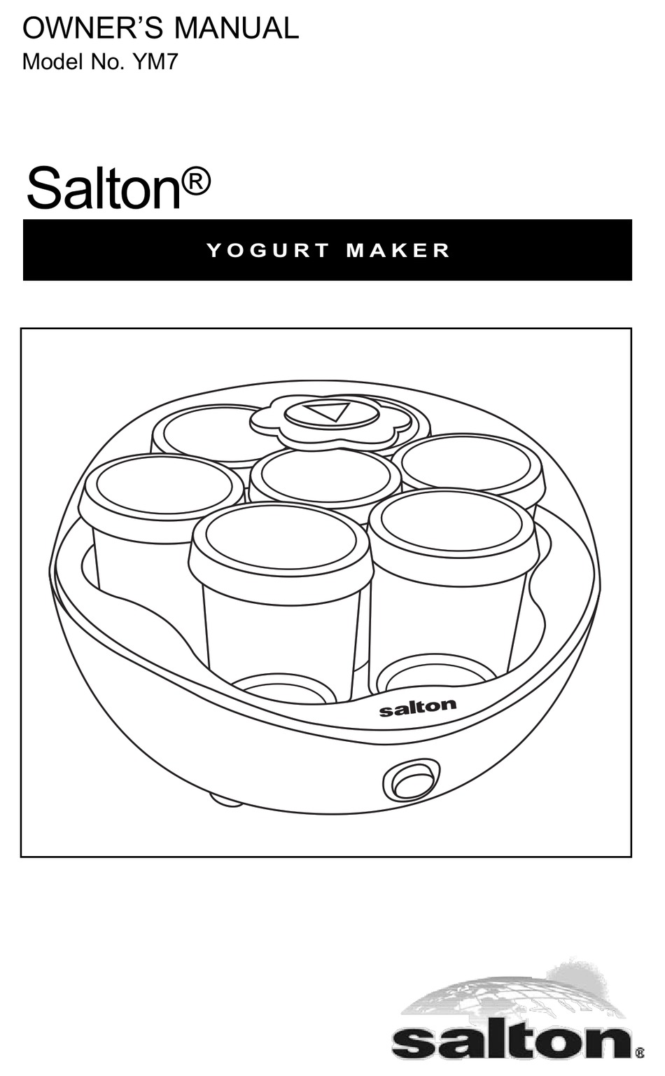 salton yogurt maker instructions gm5