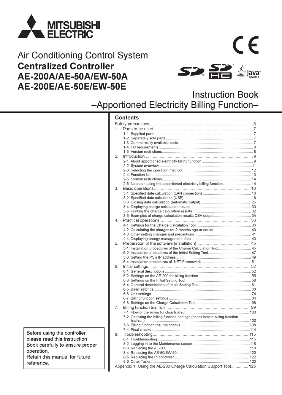 MITSUBISHI ELECTRIC AE200A INSTRUCTION BOOK Pdf Download ManualsLib