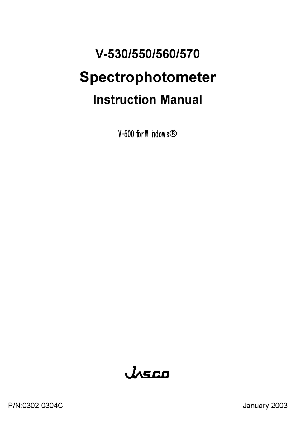 jasco spectra manager installation procedure