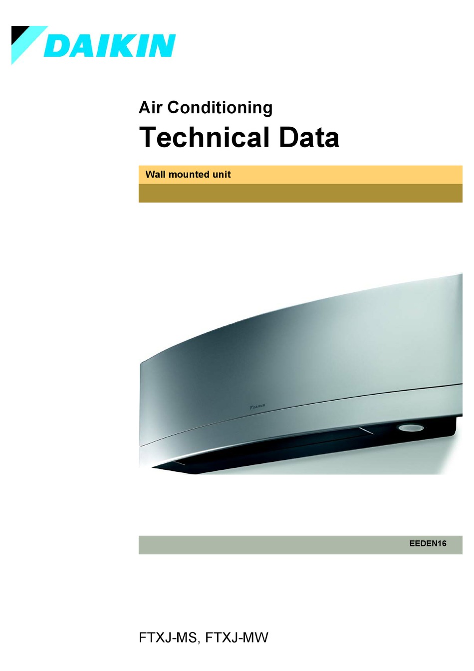 Daikin Ftxj Ms Technical Data Manual Pdf Download Manualslib