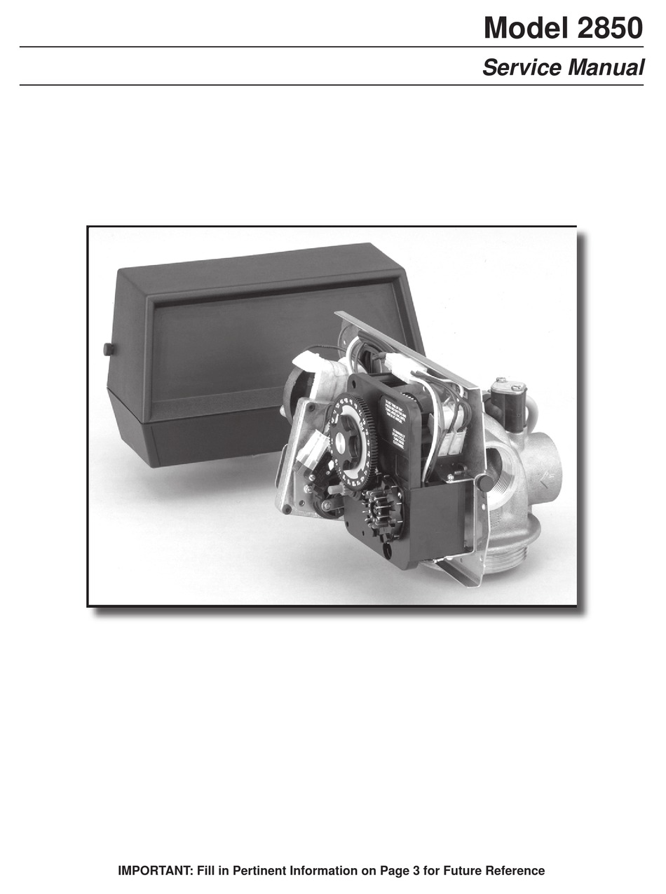 PENTAIR FLECK 2850 SERVICE MANUAL Pdf Download | ManualsLib