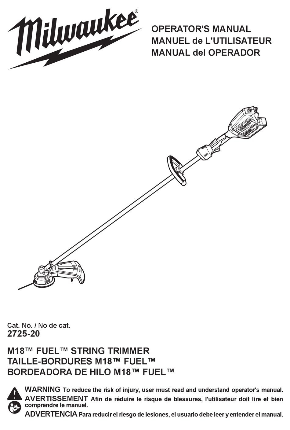 MILWAUKEE 272520 OPERATOR