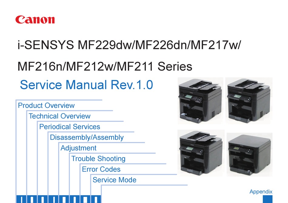 Canon I Sensys Mf229dw Service Manual Pdf Download Manualslib