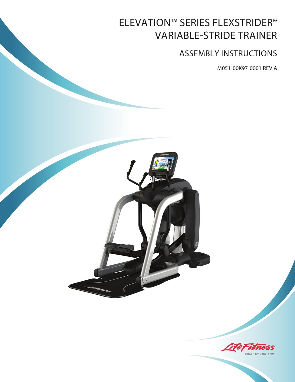 LIFEFITNESS ELEVATION SERIES FLEXSTRIDER ASSEMBLY INSTRUCTIONS MANUAL