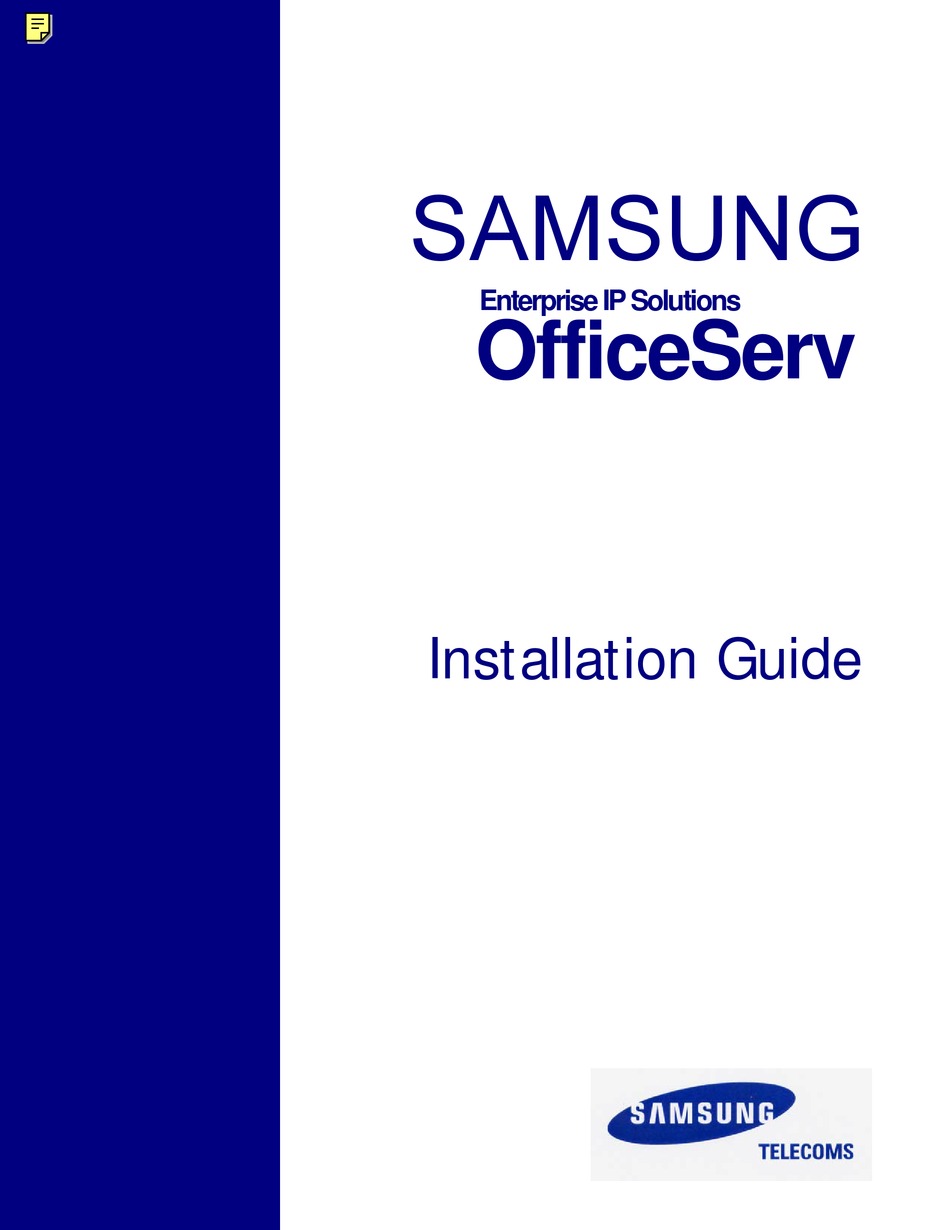 SAMSUNG OFFICESERV500 INSTALLATION MANUAL Pdf Download | ManualsLib