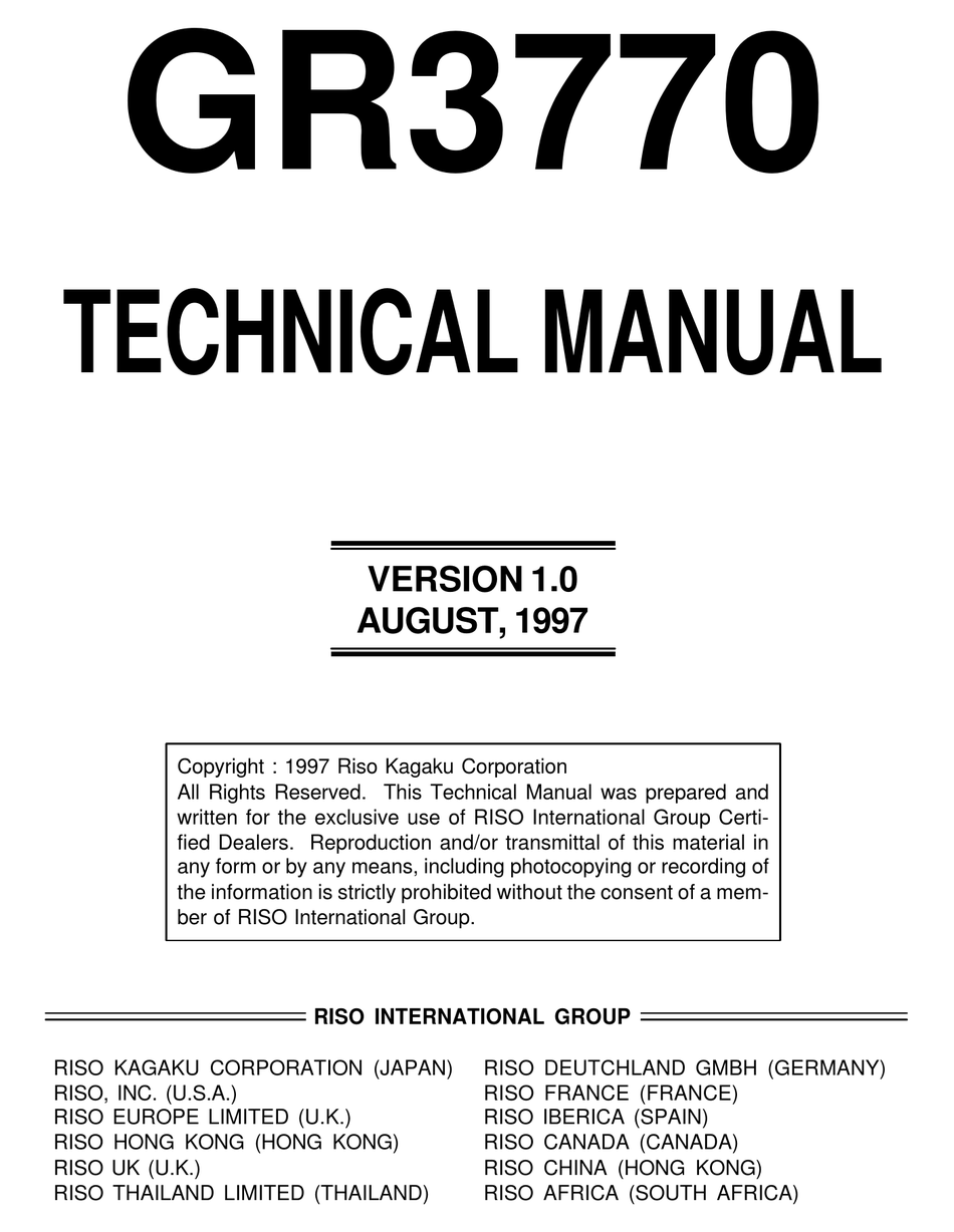riso 390 service manual