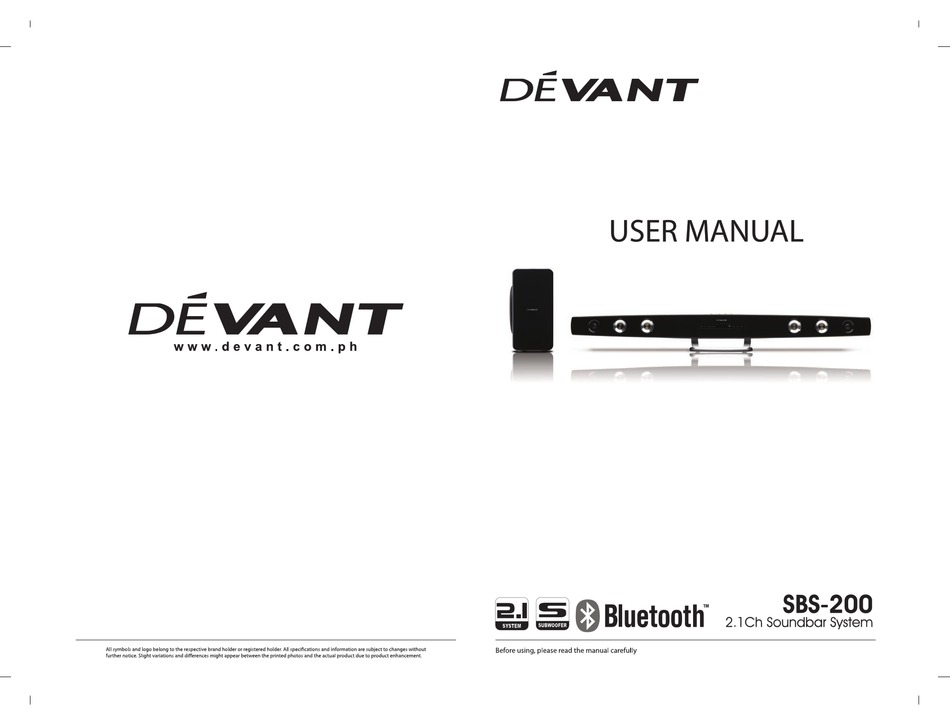 DEVANT SBS200 USER MANUAL Pdf Download ManualsLib