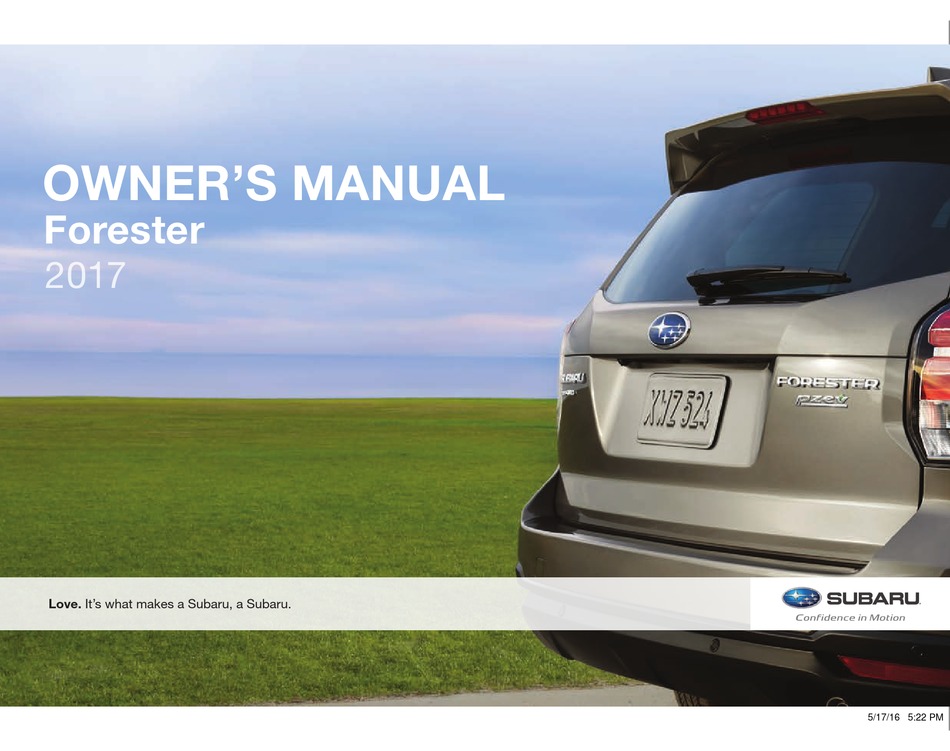 SUBARU FORESTER 2017 OWNER'S MANUAL Pdf Download | ManualsLib