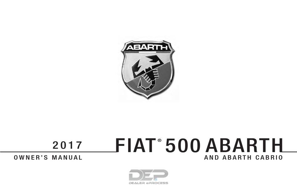 Fiat 500 Abarth 17 Owner S Manual Pdf Download Manualslib