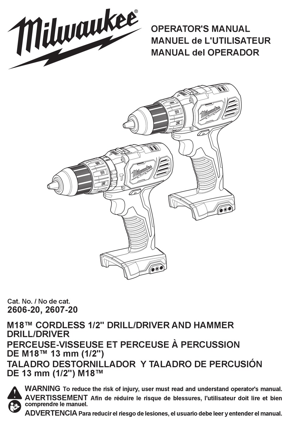 MILWAUKEE M18 OPERATOR'S MANUAL Pdf Download | ManualsLib