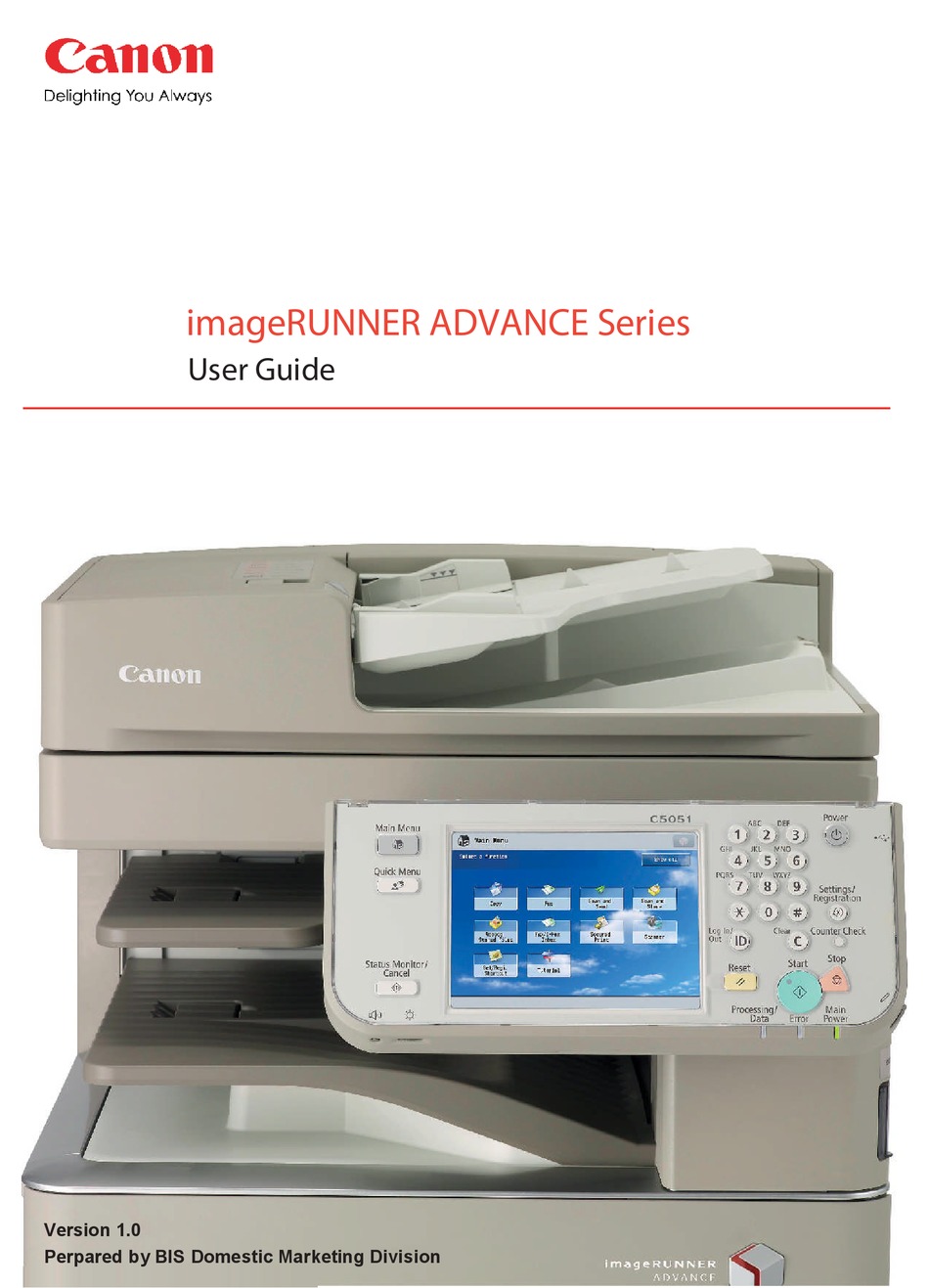 CANON IMAGERUNNER ADVANCE SERIES USER MANUAL Pdf Download | ManualsLib