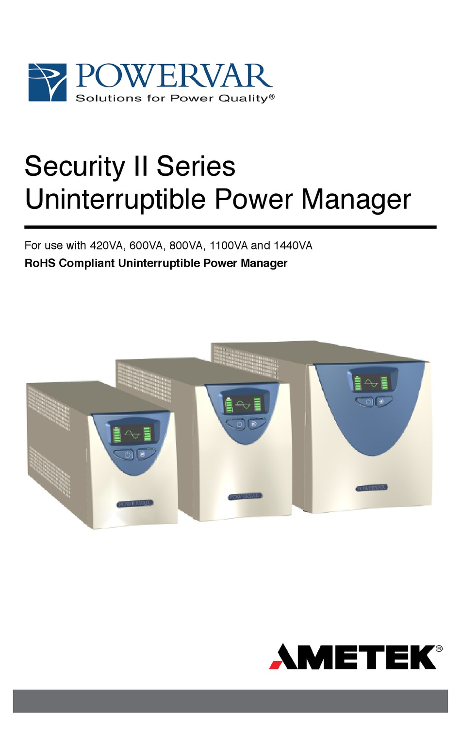 AMETEK 420VA MANUAL Pdf Download ManualsLib