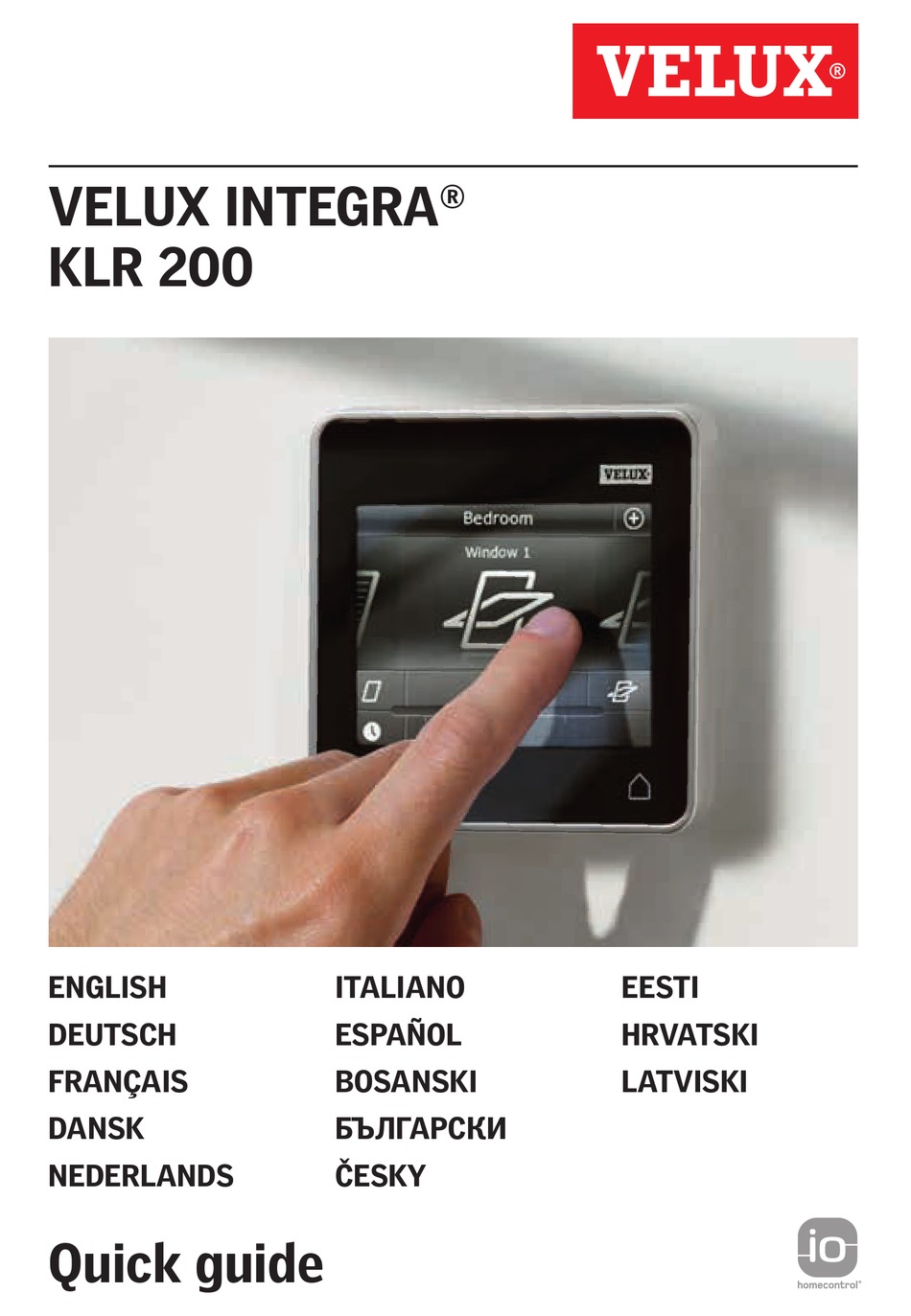 VELUX INTEGRA KLR 200 QUICK MANUAL Pdf Download ManualsLib