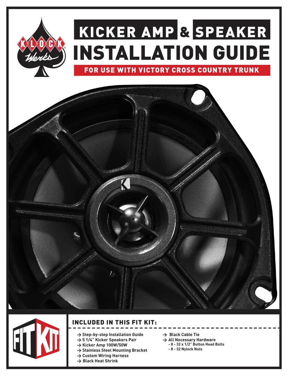 KLOCK WERKS VICTORY CROSS COUNTRY KICKER INSTALLATION MANUAL Pdf
