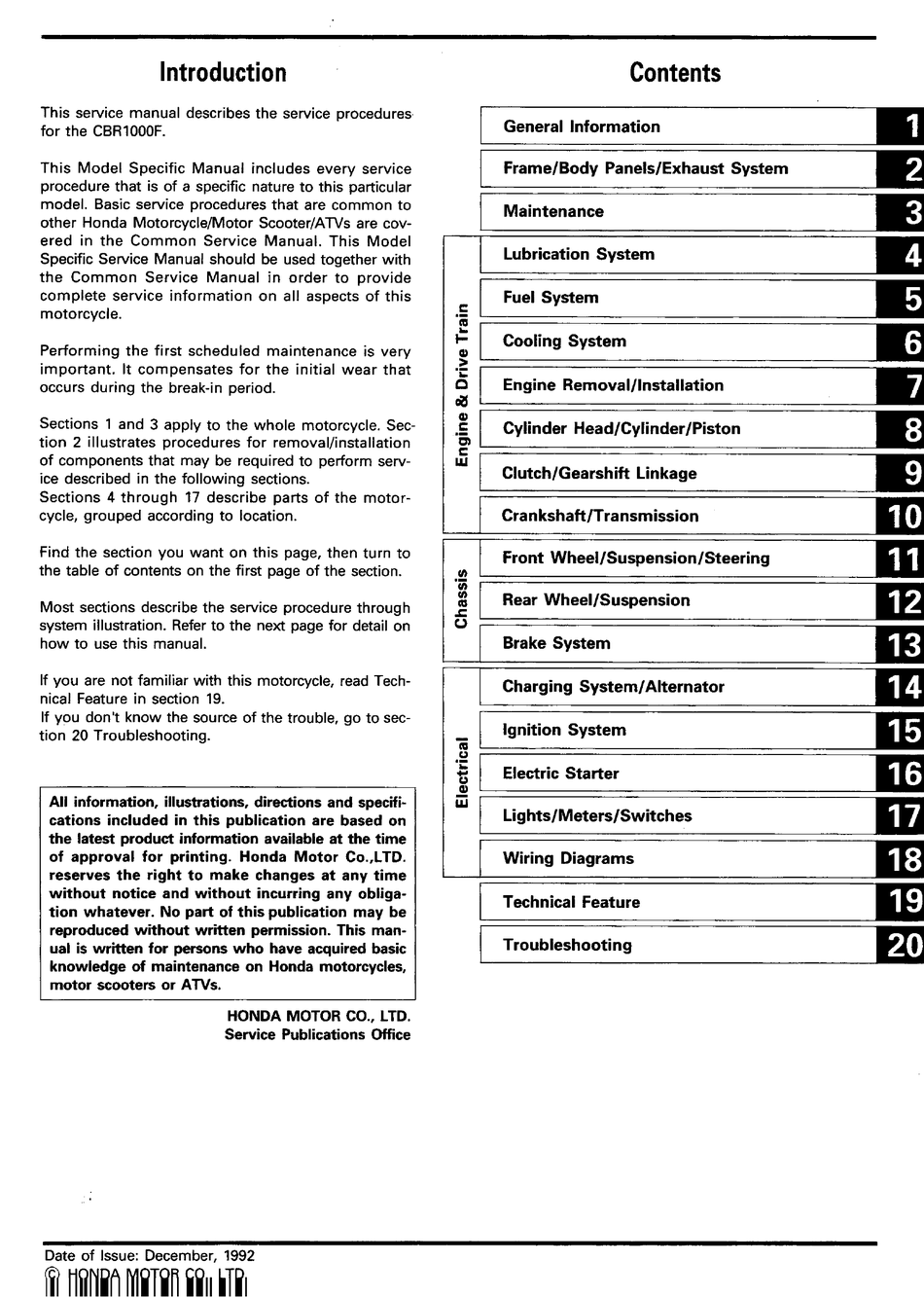 Honda Cbr1000f Service Manual Pdf Download Manualslib