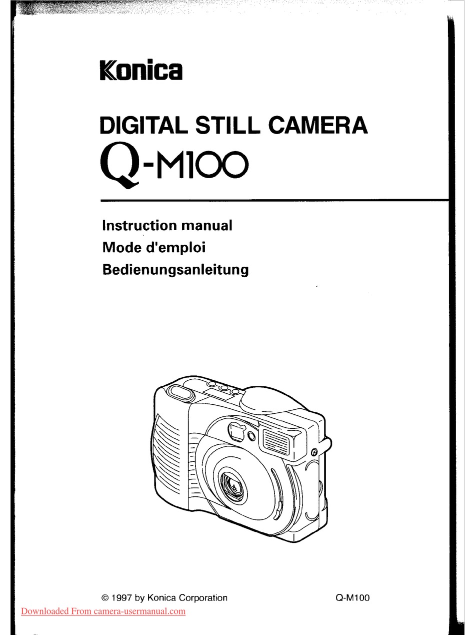 KONICA MINOLTA QM100 INSTRUCTION MANUAL Pdf Download ManualsLib