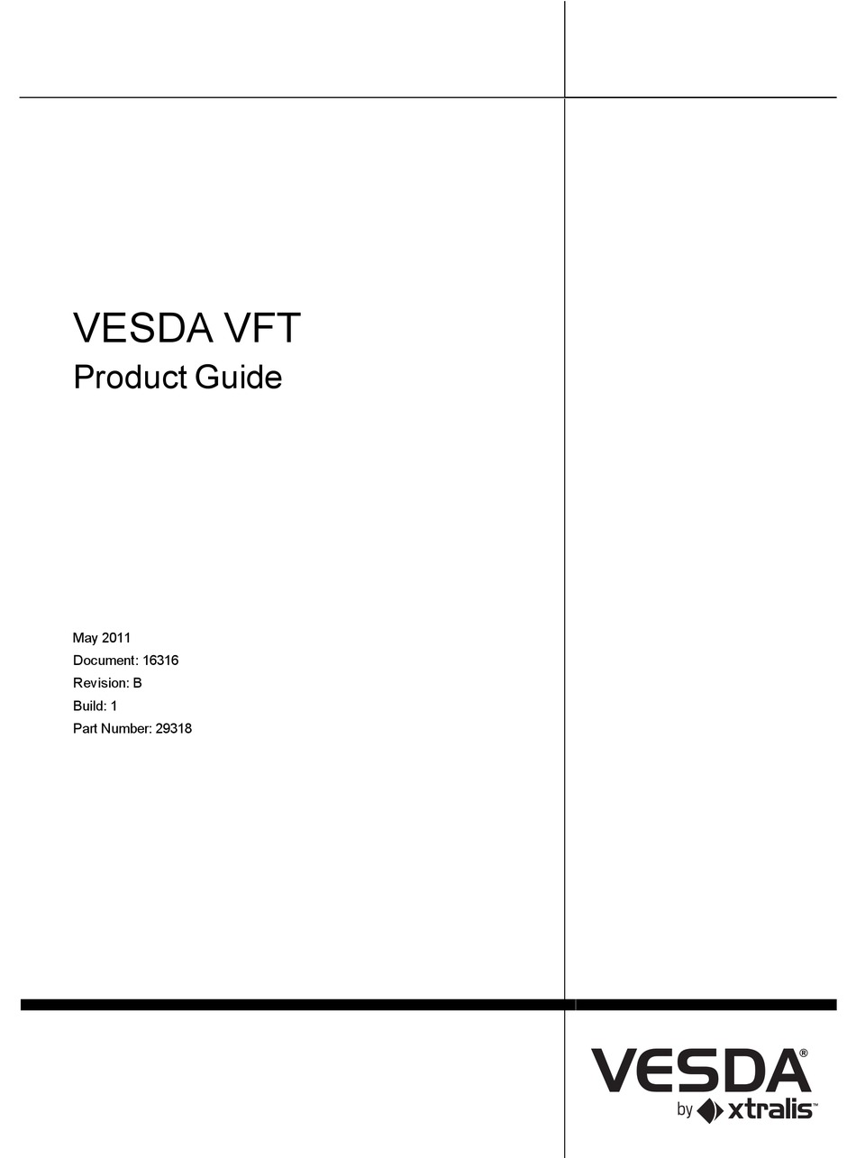 Xtralis Vesda Vft 15 Product Manual Pdf Download Manualslib